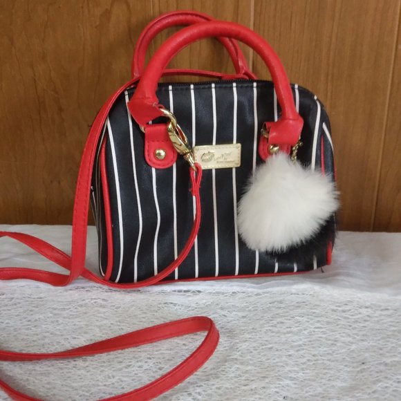 Mini Crossbody Satchel Pom Pom Purse - Picture 2 of 5